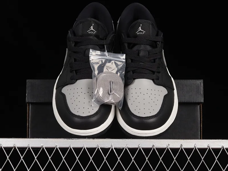 All categories Air Jordan Jordan series basketball shoes Air Jordan 1 Low G version pure original Air Jordan 1 Low Golf "Shadow" AJ1 Joe 1 new golf version black and gray shadow color DD9315-001